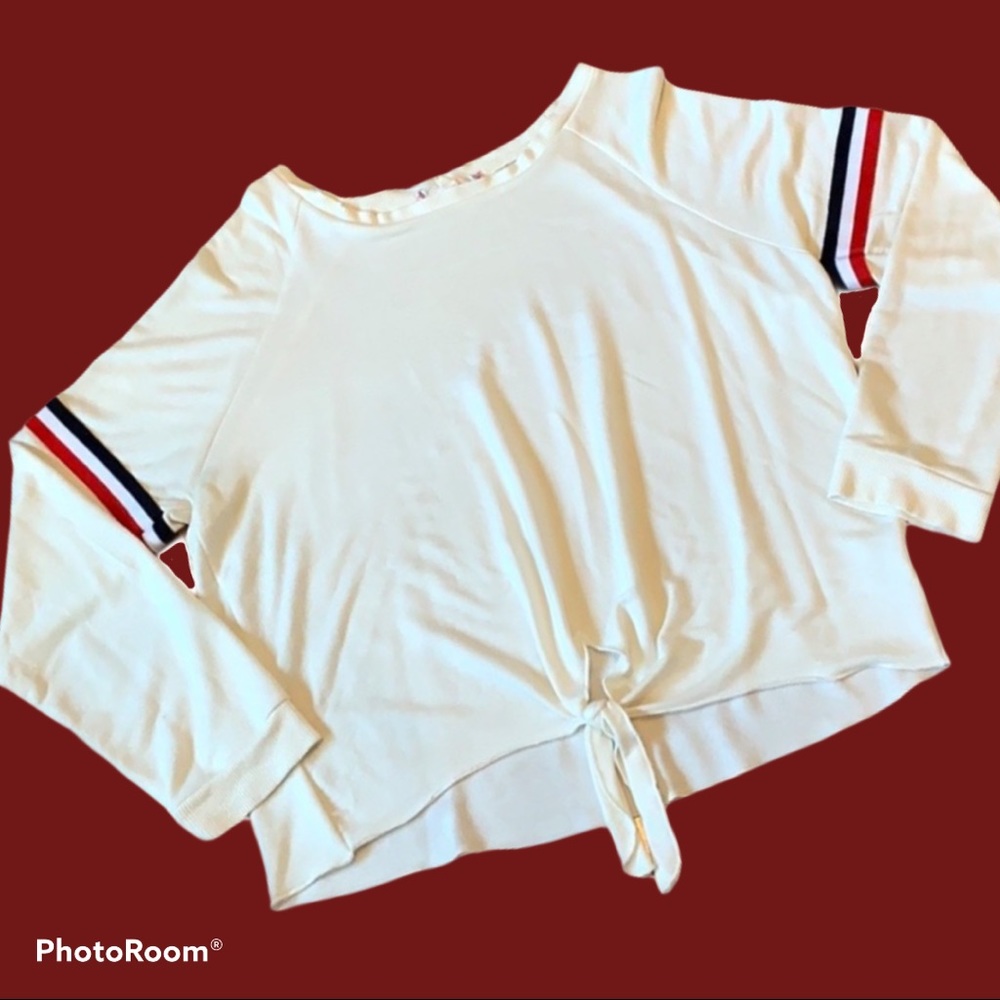 Pink Rose | Crop Tie Front Sweater